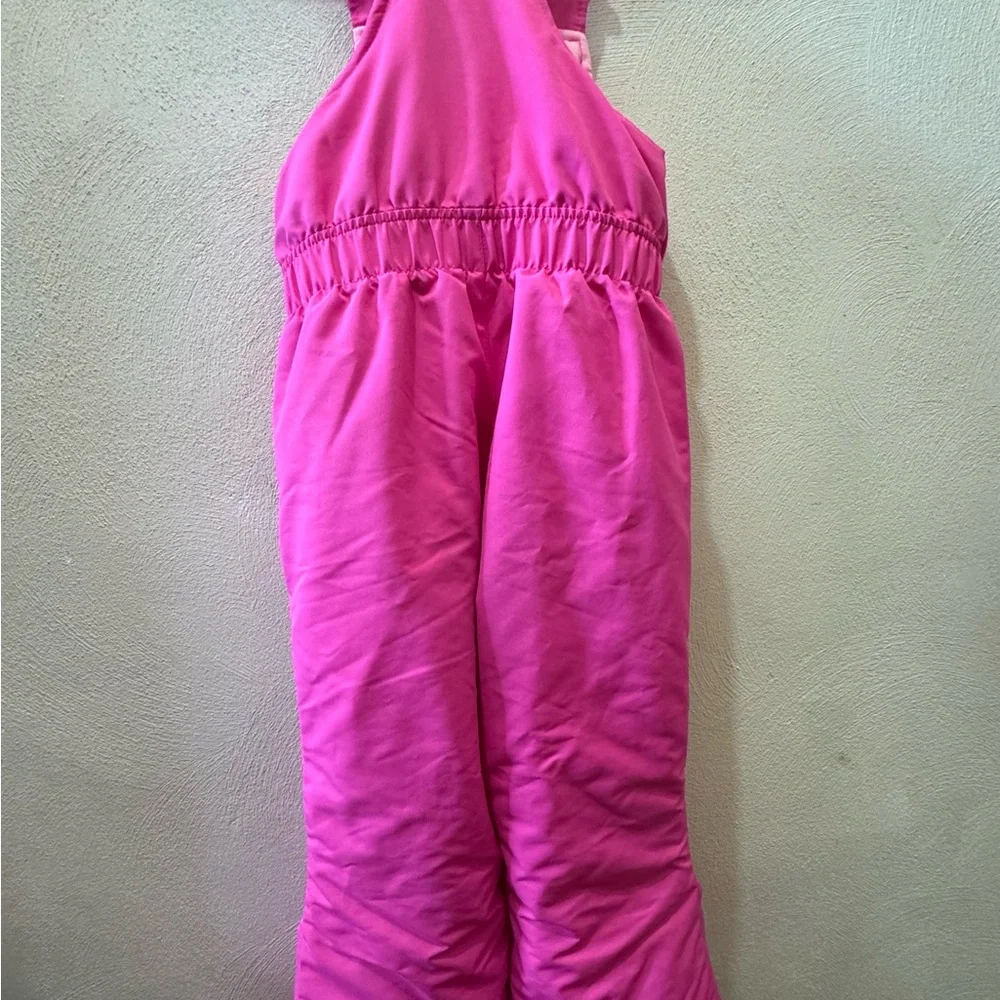 SwissTech Girls Snow Bib Pants XS (4–5) Pink‎ Adjustable Straps Pockets